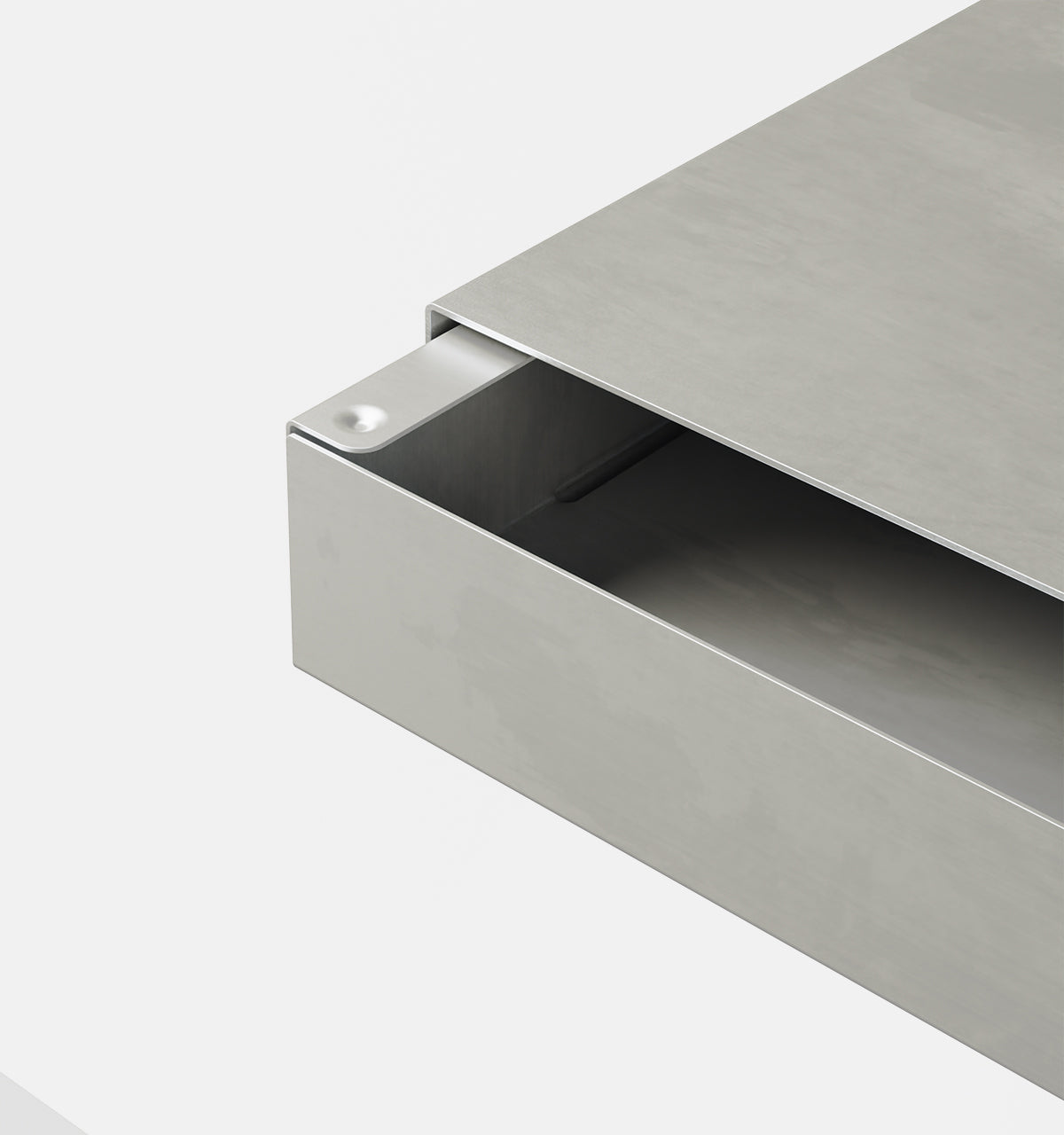 KGT Wall Drawer Brushed Aluminium