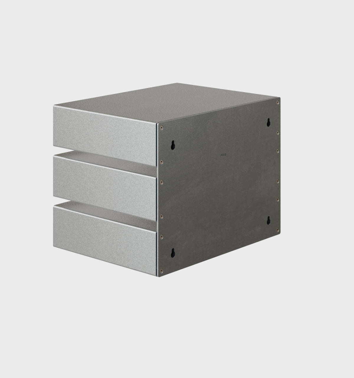 KGT Wall Drawers 3 Brushed Aluminium