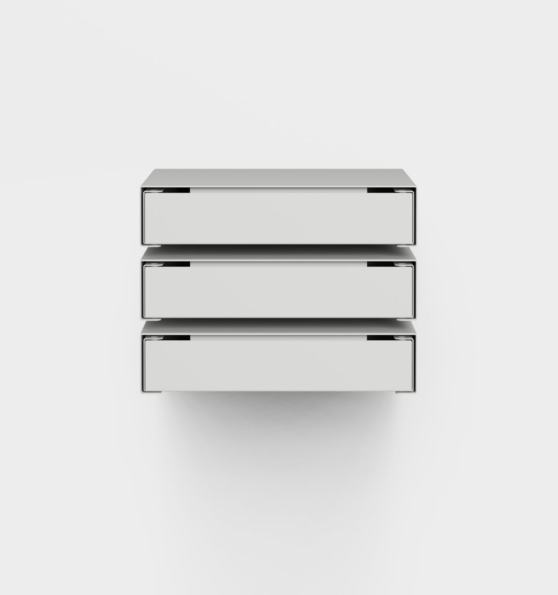 KGT Wall Drawers 3 Light Grey