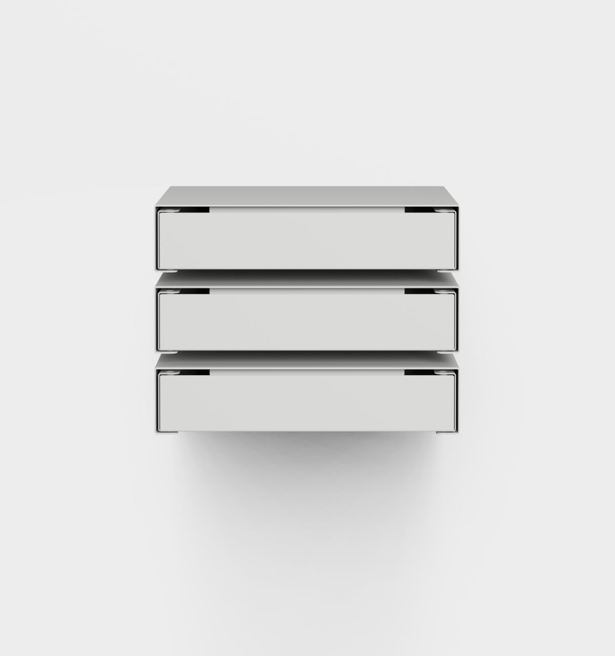 KGT Wall Drawers 3 Light Grey