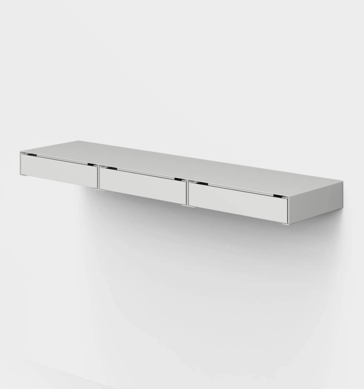 KGT Wall Drawers 3 Horizontal Light Grey