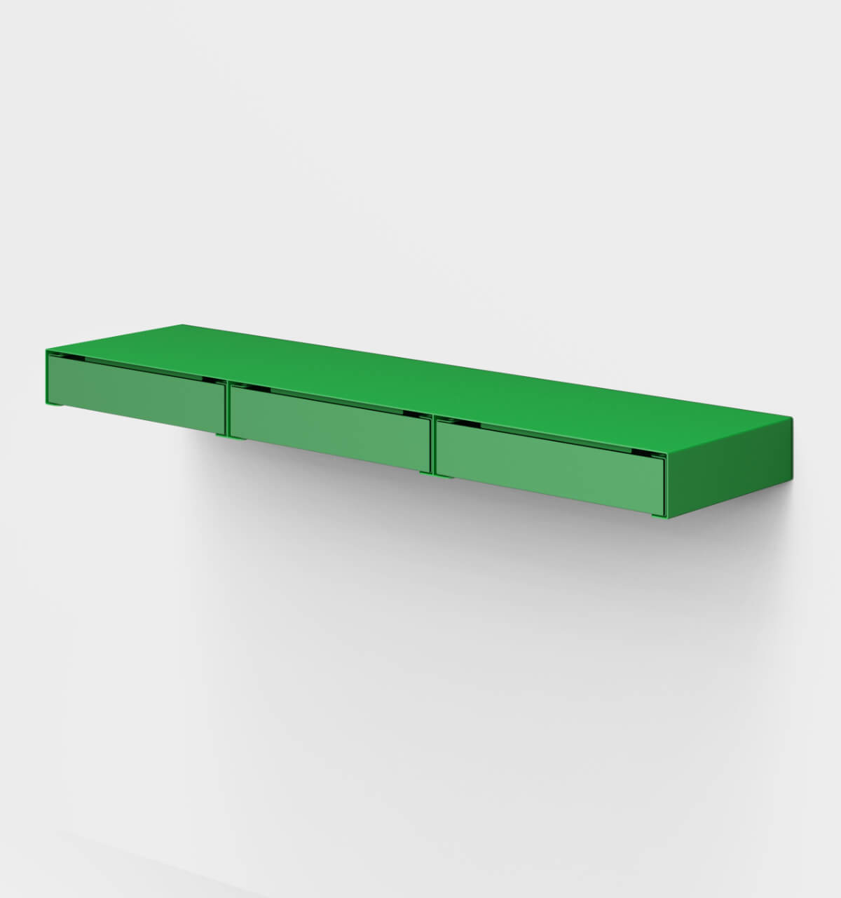 KGT Wall Drawers 3 Horizontal Pure Green