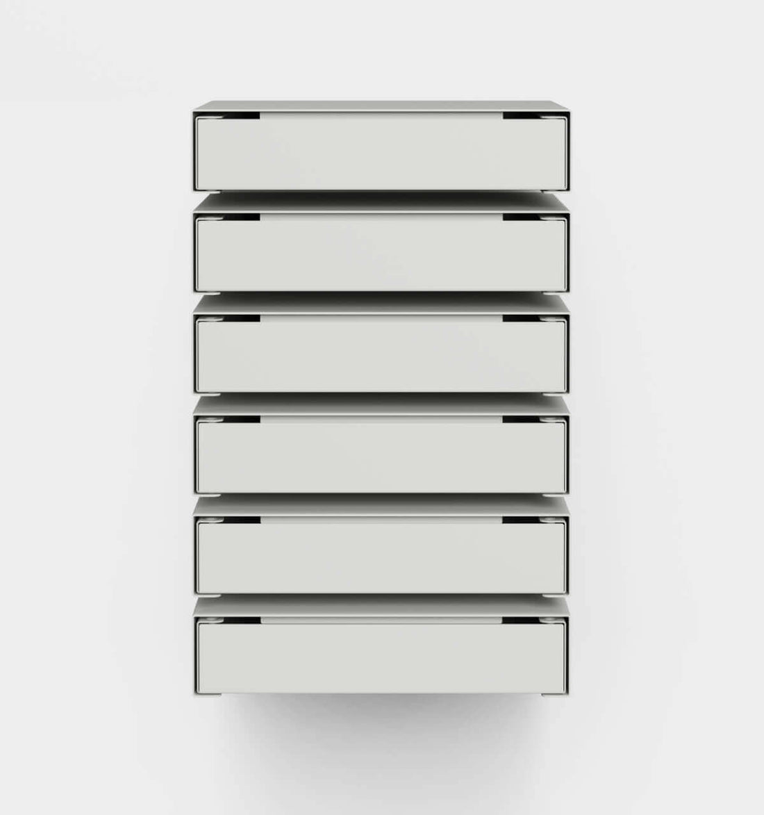KGT Wall Drawers 6 Light Grey