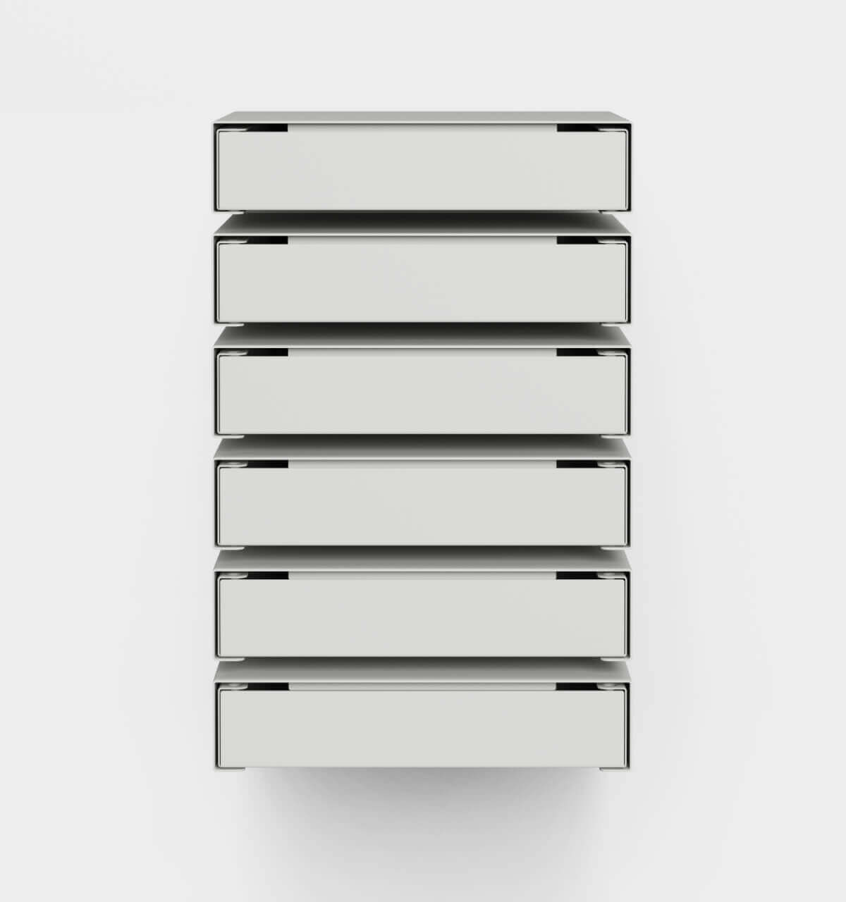 KGT Wall Drawers 6 Light Grey