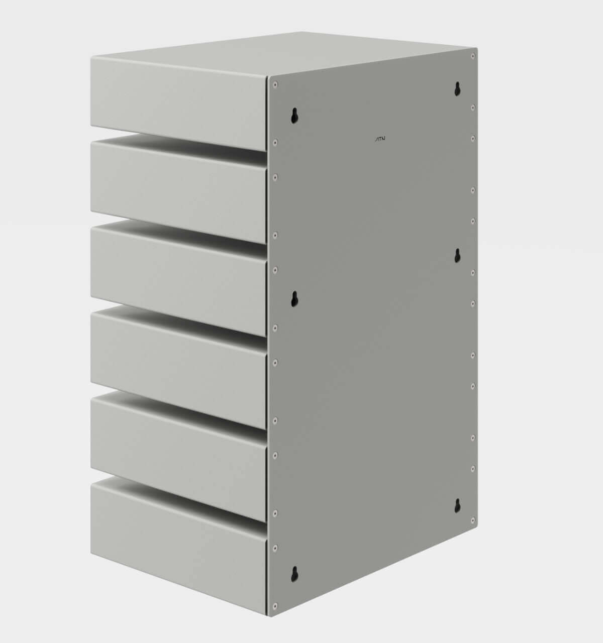 KGT Wall Drawers 6 Light Grey