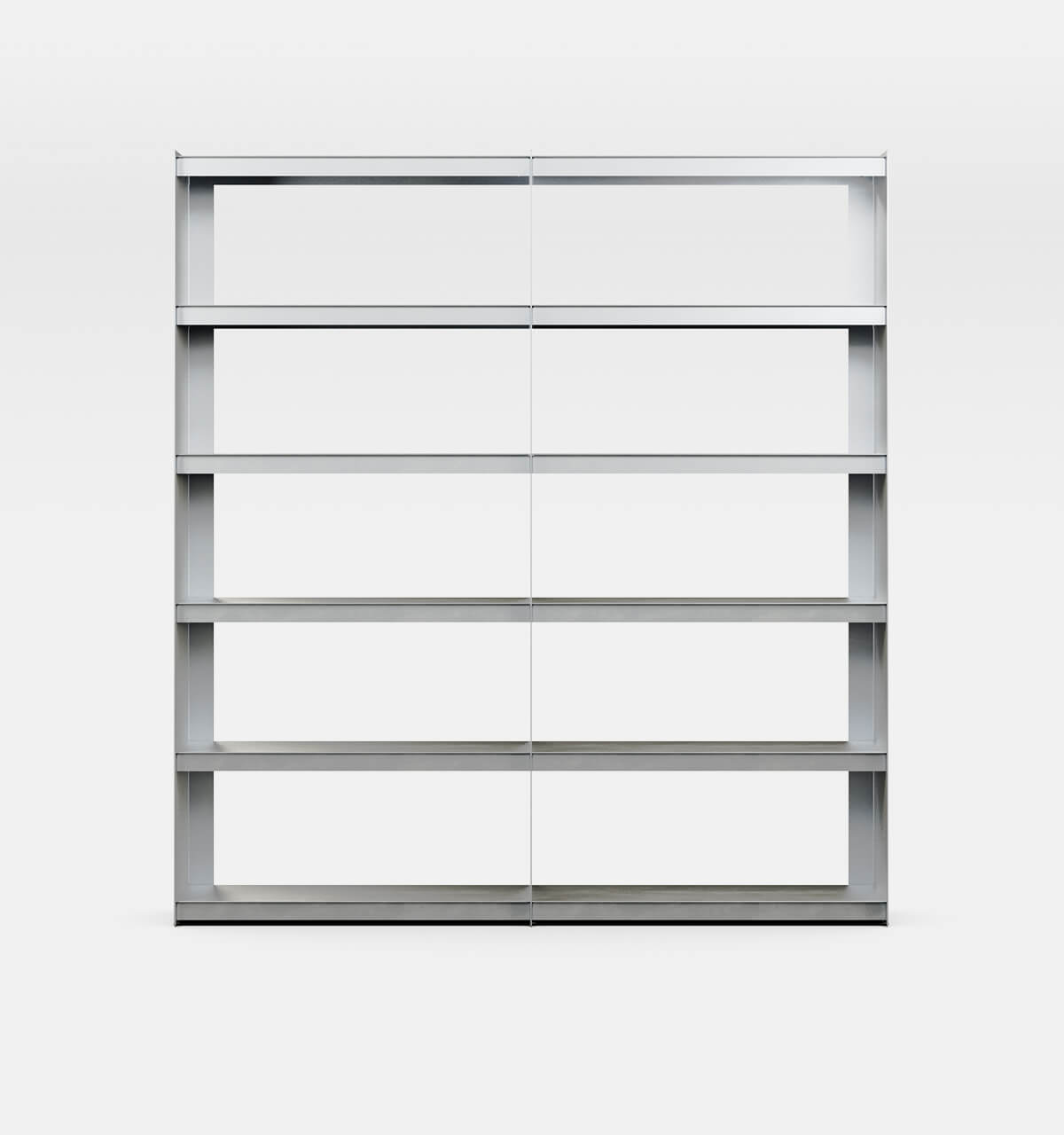 Plié Bookshelf Extension Brushed Aluminium / 180 cm / 71 in