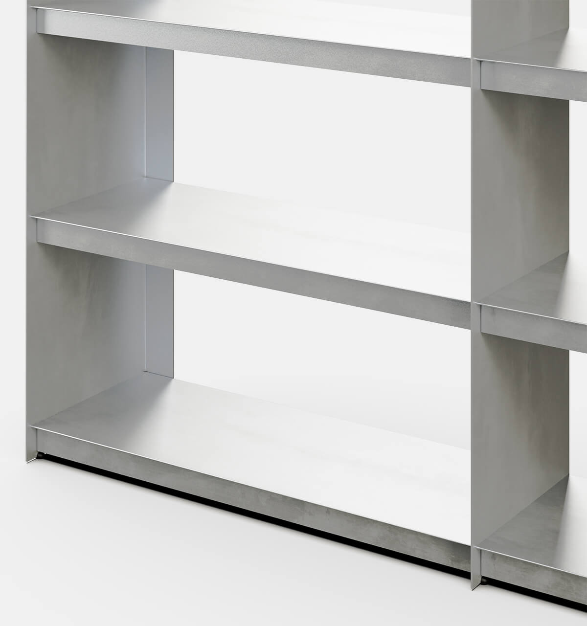 Plié Bookshelf Extension Brushed Aluminium / 180 cm / 71 in