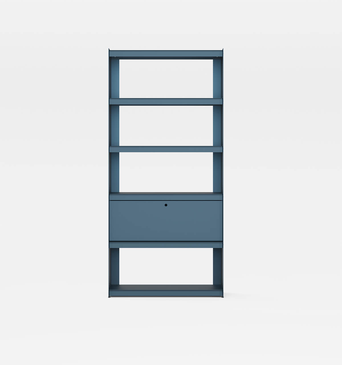 Plié Bookshelf 1 Tall Drawer Midnight Blue / 90 cm / 35 in