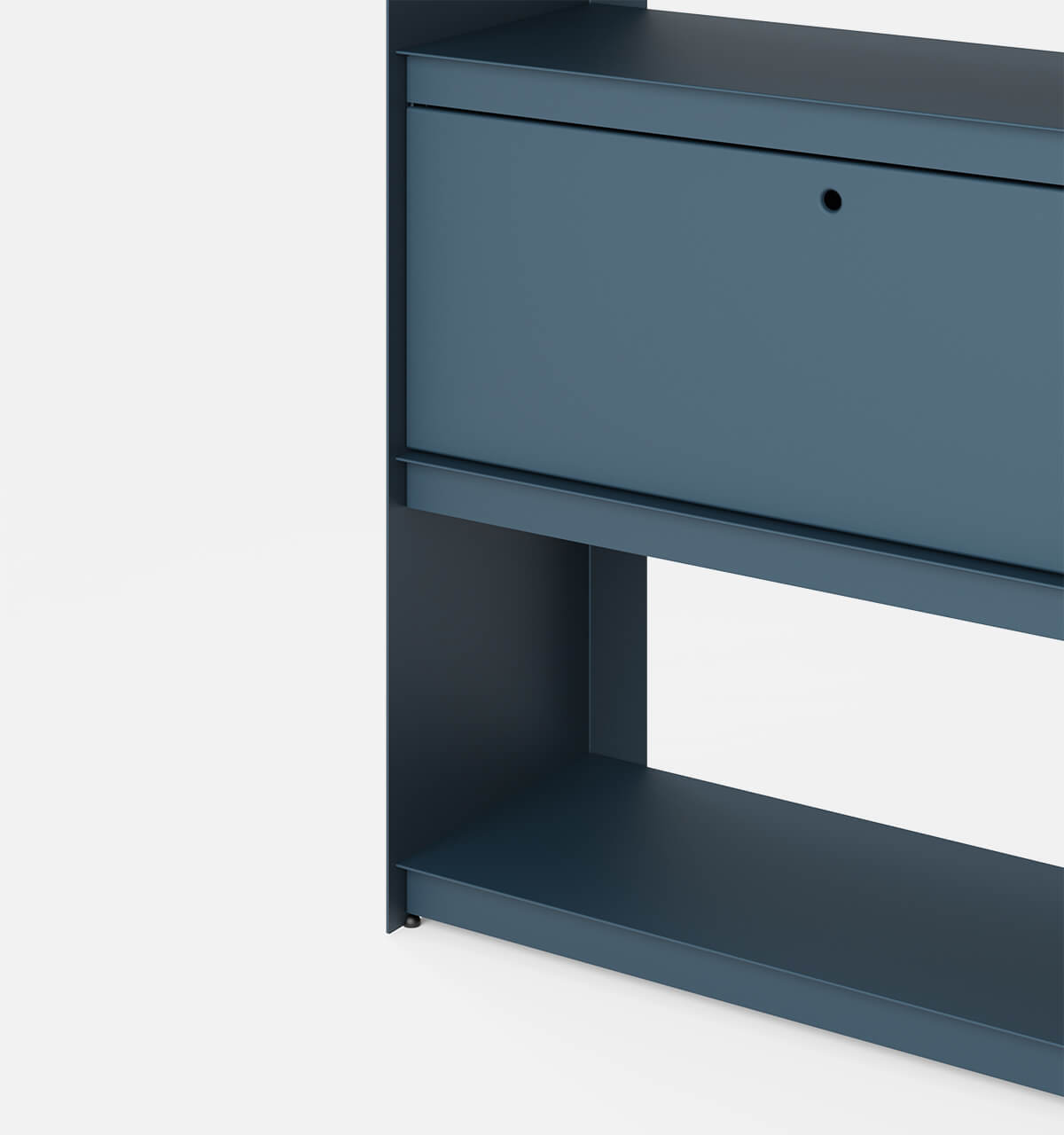 Plié Bookshelf 1 Tall Drawer Midnight Blue / 90 cm / 35 in