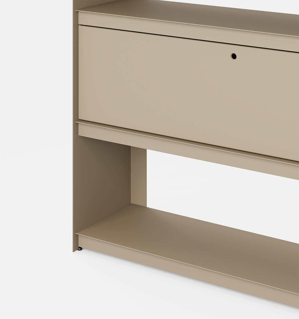 Plié Bookshelf 1 Tall Drawer Beige / 120 cm / 47 in