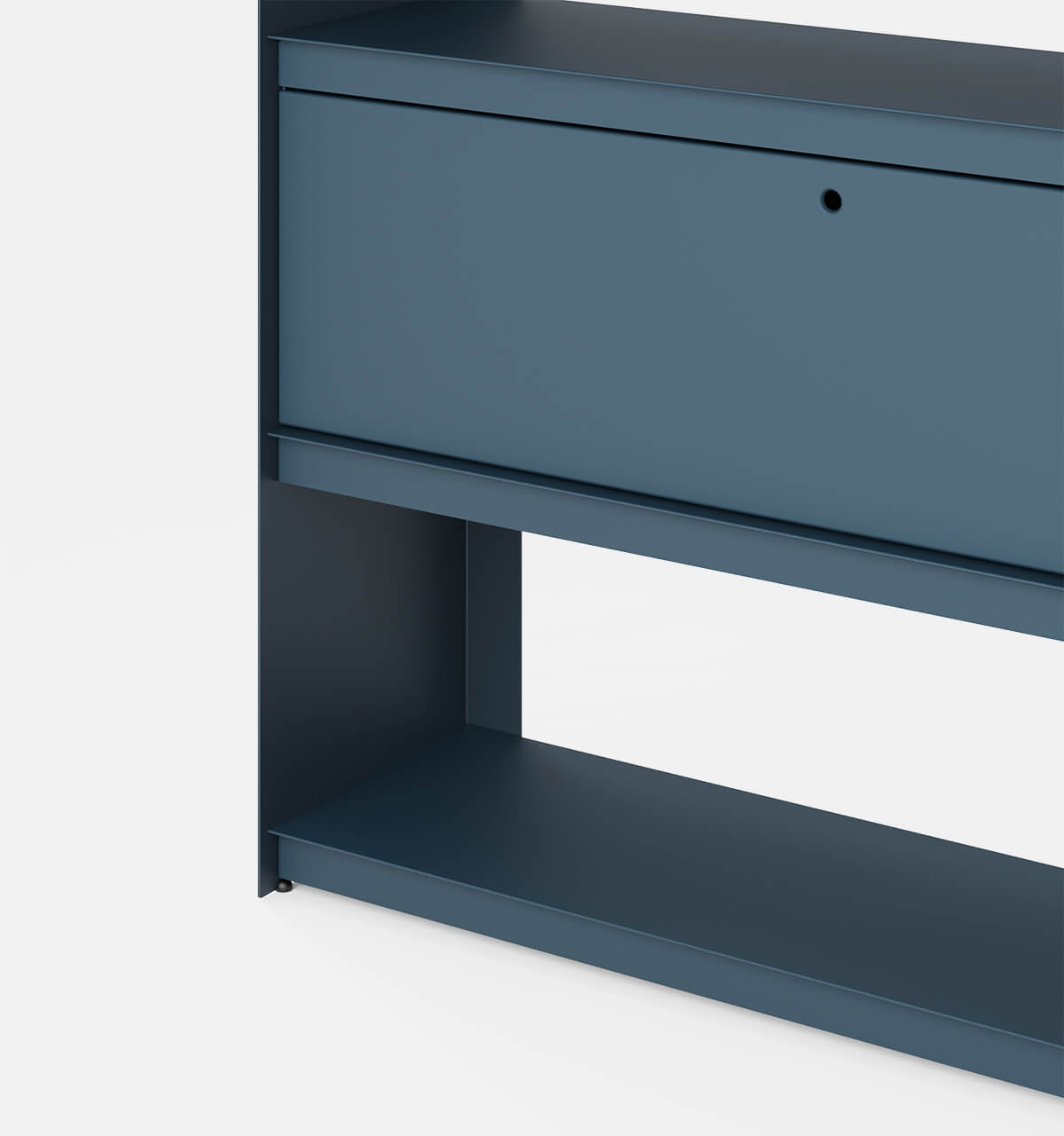 Plié Bookshelf 1 Tall Drawer Midnight Blue / 120 cm / 47 in