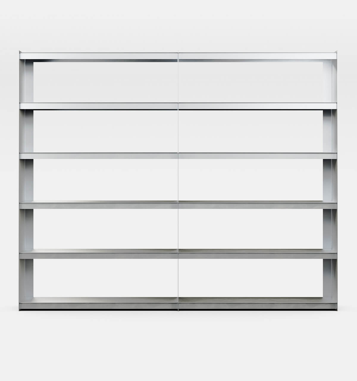 Plié Bookshelf Extension Brushed Aluminium / 240 cm / 94 in