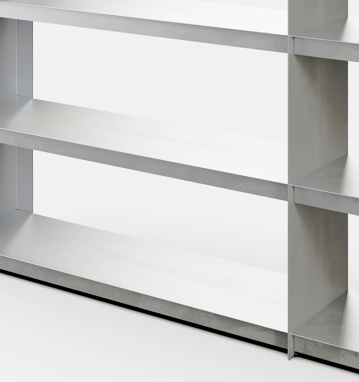 Plié Bookshelf Extension Brushed Aluminium / 240 cm / 94 in