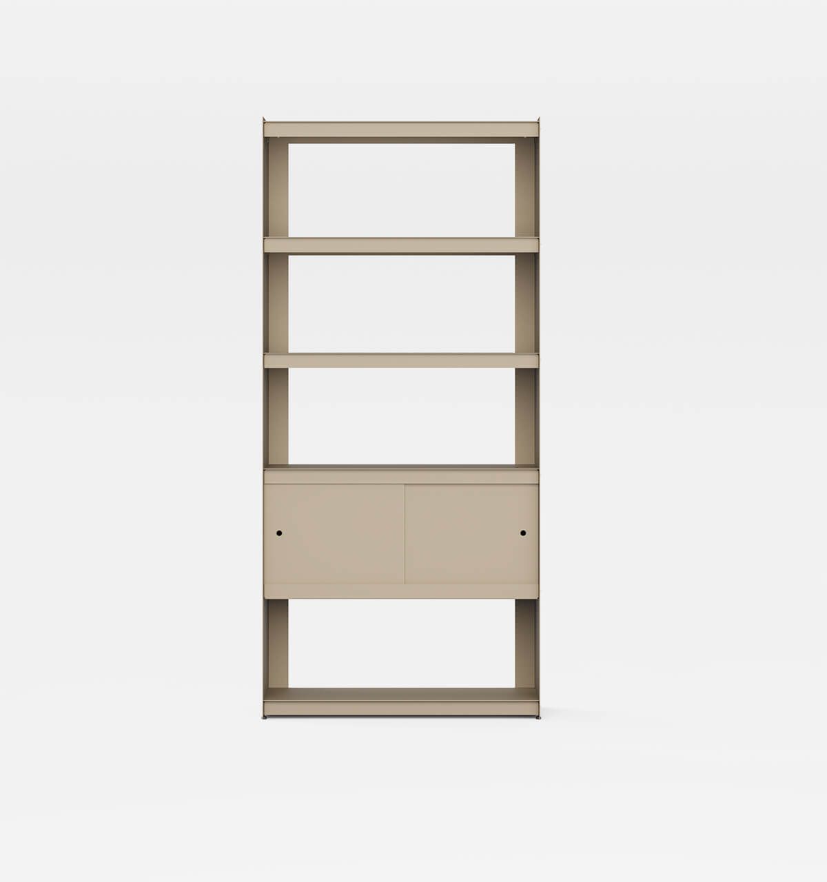 Plié Bookshelf 2 Doors Beige / 90 cm / 35 in