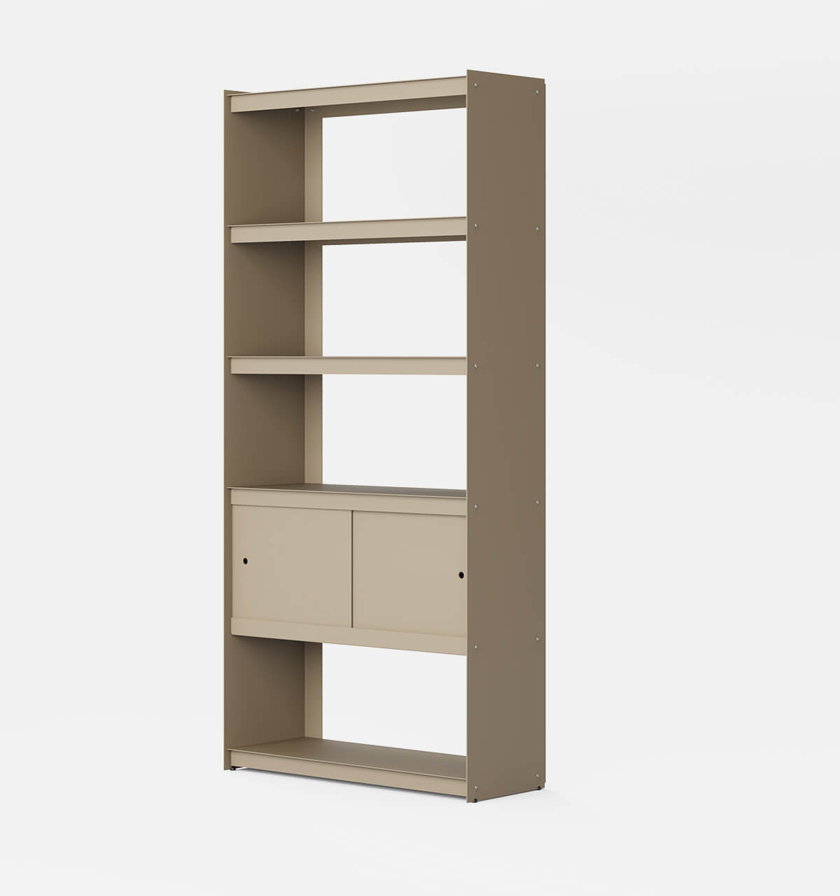 Plié Bookshelf 2 Doors Beige / 90 cm / 35 in