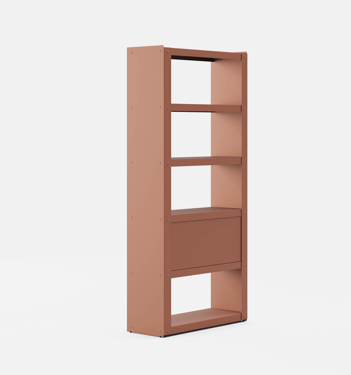 Plié Bookshelf 2 Doors Coral / 90 cm / 35 in