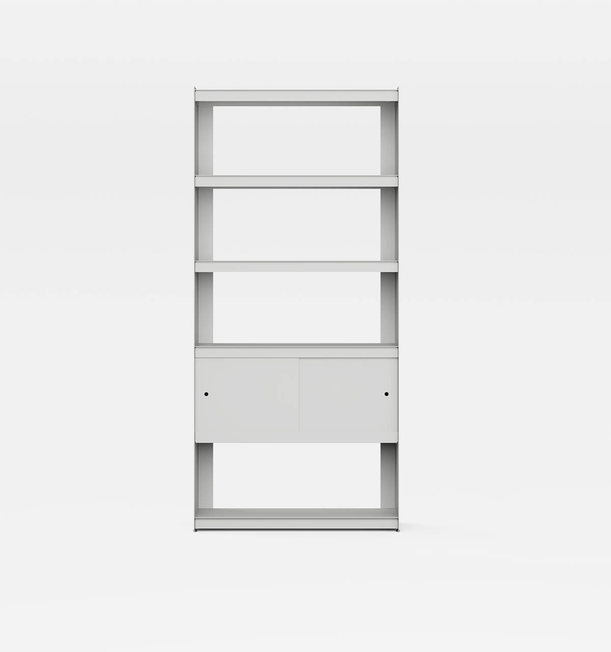 Plié Bookshelf 2 Doors Light Grey / 90 cm / 35 in