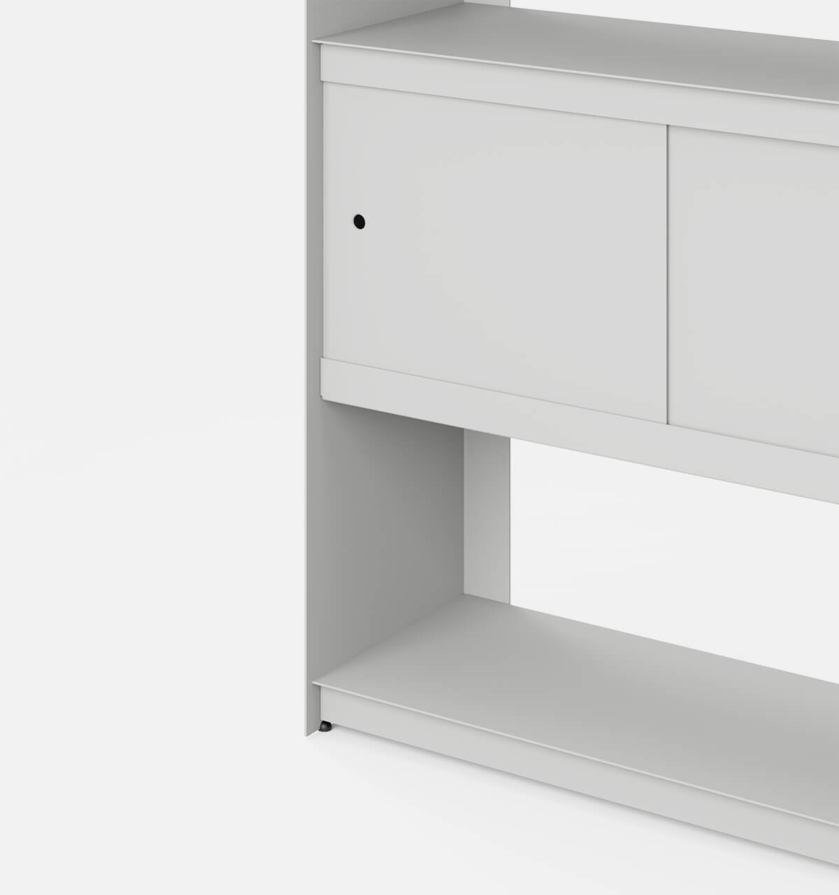 Plié Bookshelf 2 Doors Light Grey / 90 cm / 35 in
