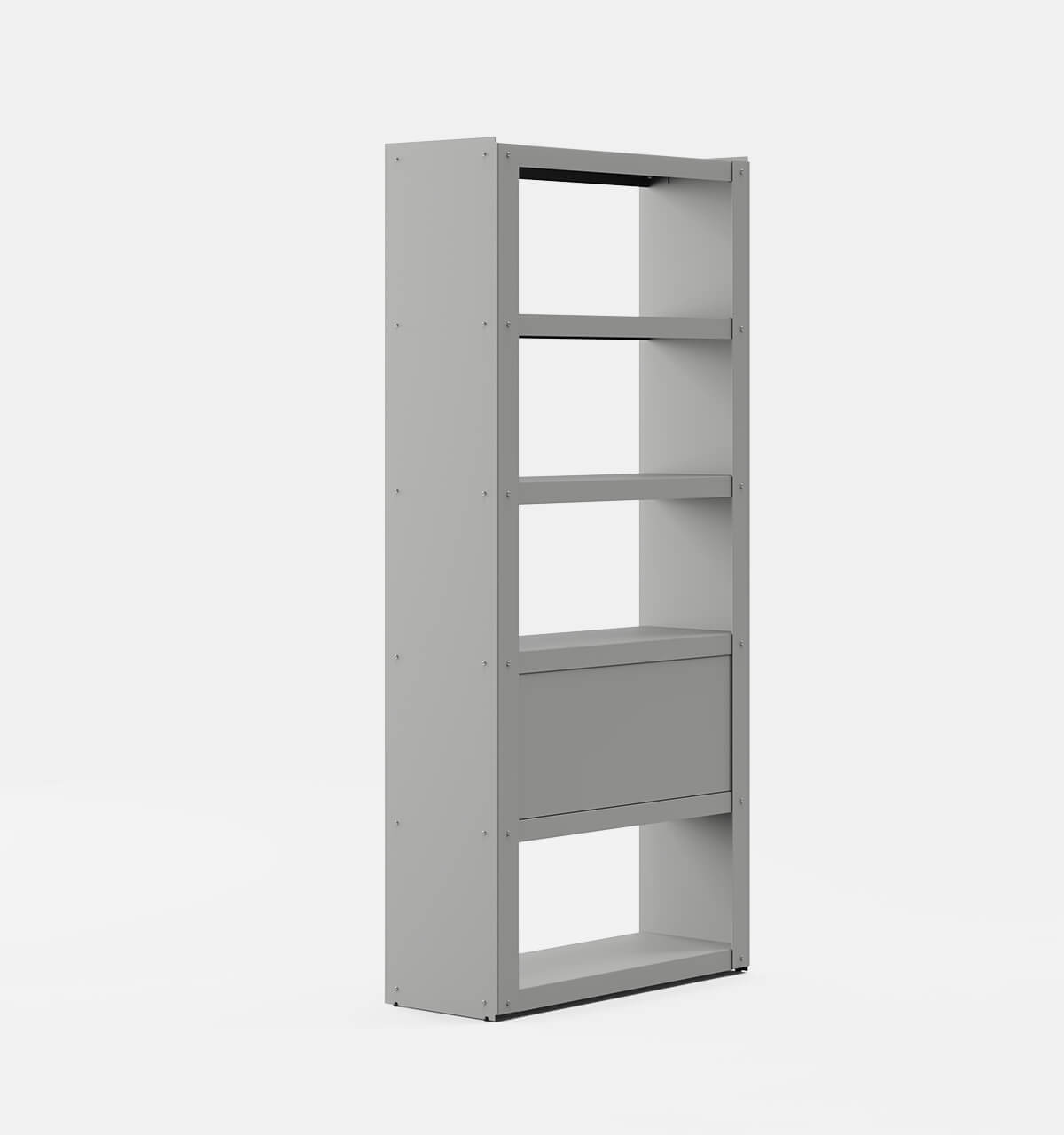 Plié Bookshelf 2 Doors Light Grey / 90 cm / 35 in
