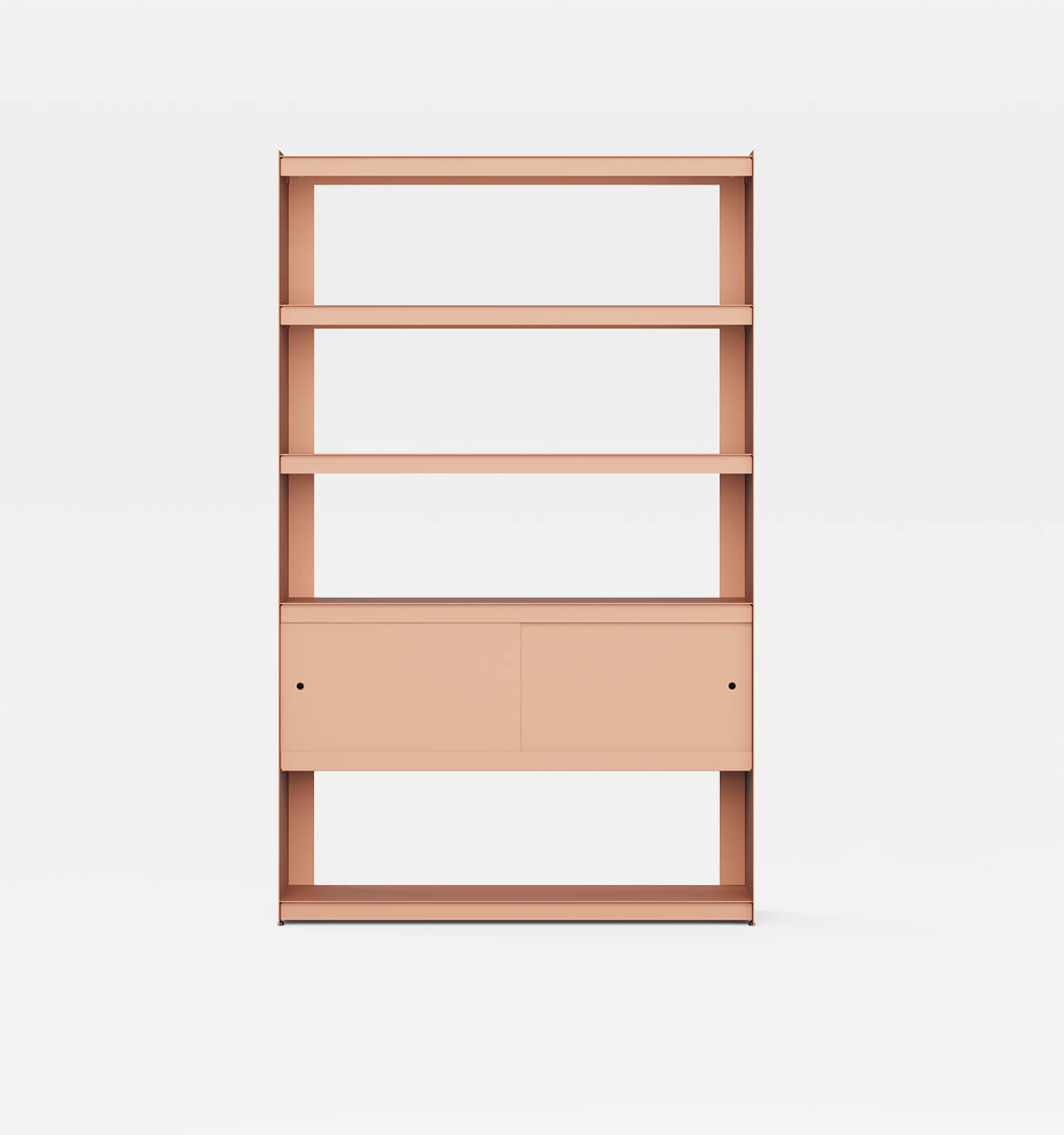 Plié Bookshelf 2 Doors Coral / 120 cm / 47 in