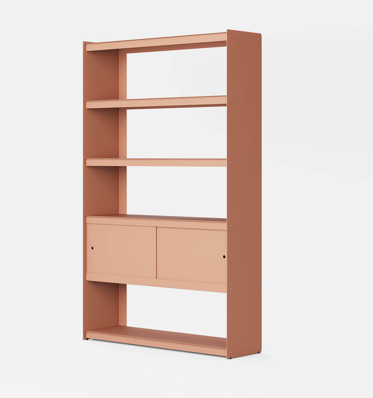 Plié Bookshelf 2 Doors Coral / 120 cm / 47 in