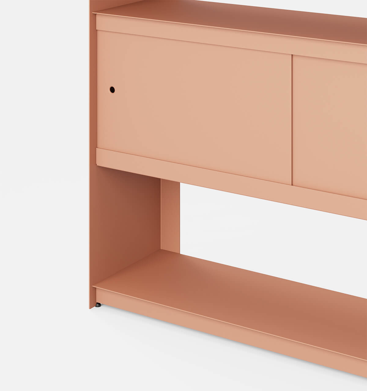 Plié Bookshelf 2 Doors Coral / 120 cm / 47 in