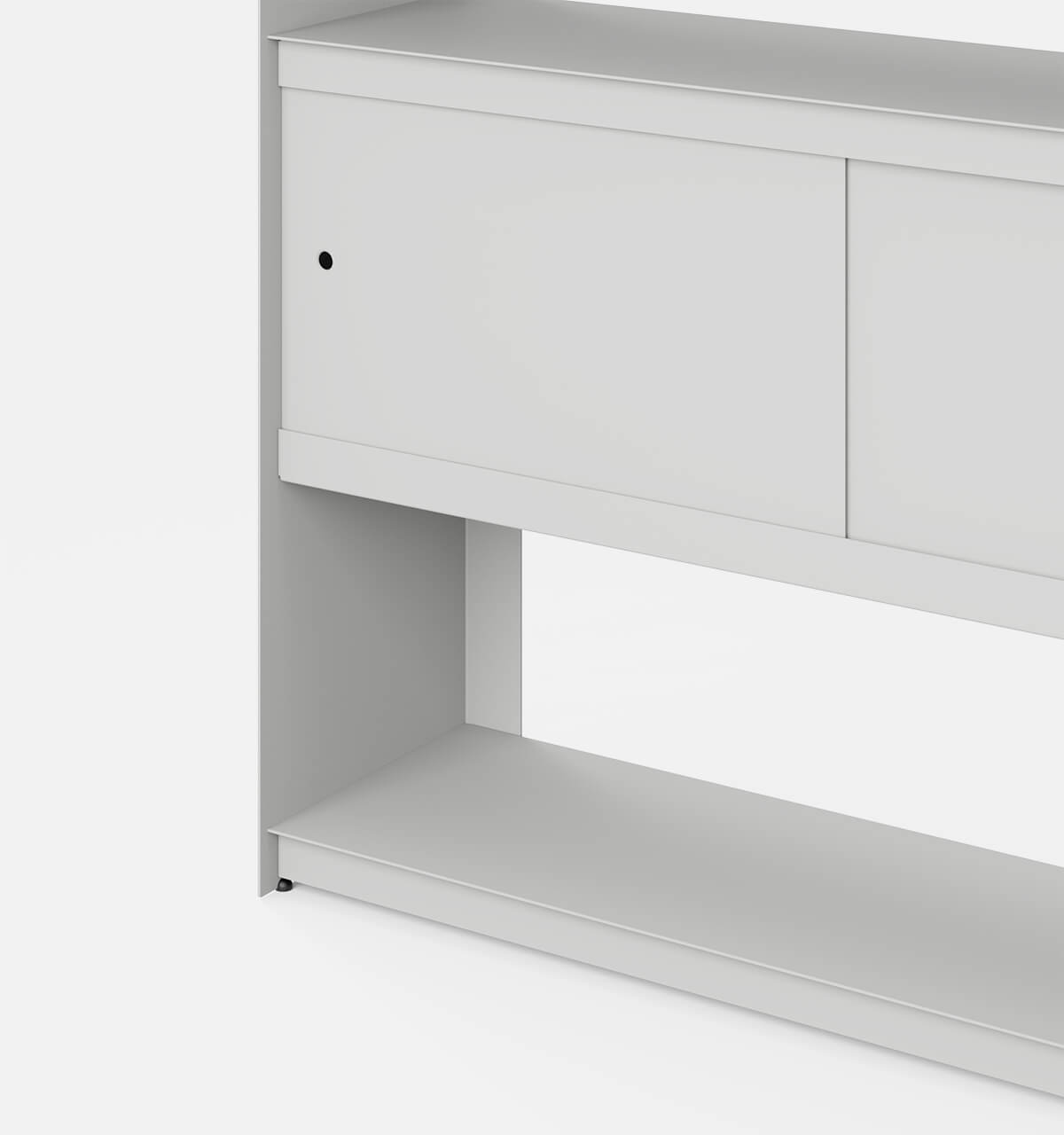 Plié Bookshelf 2 Doors Light Grey / 120 cm / 47 in