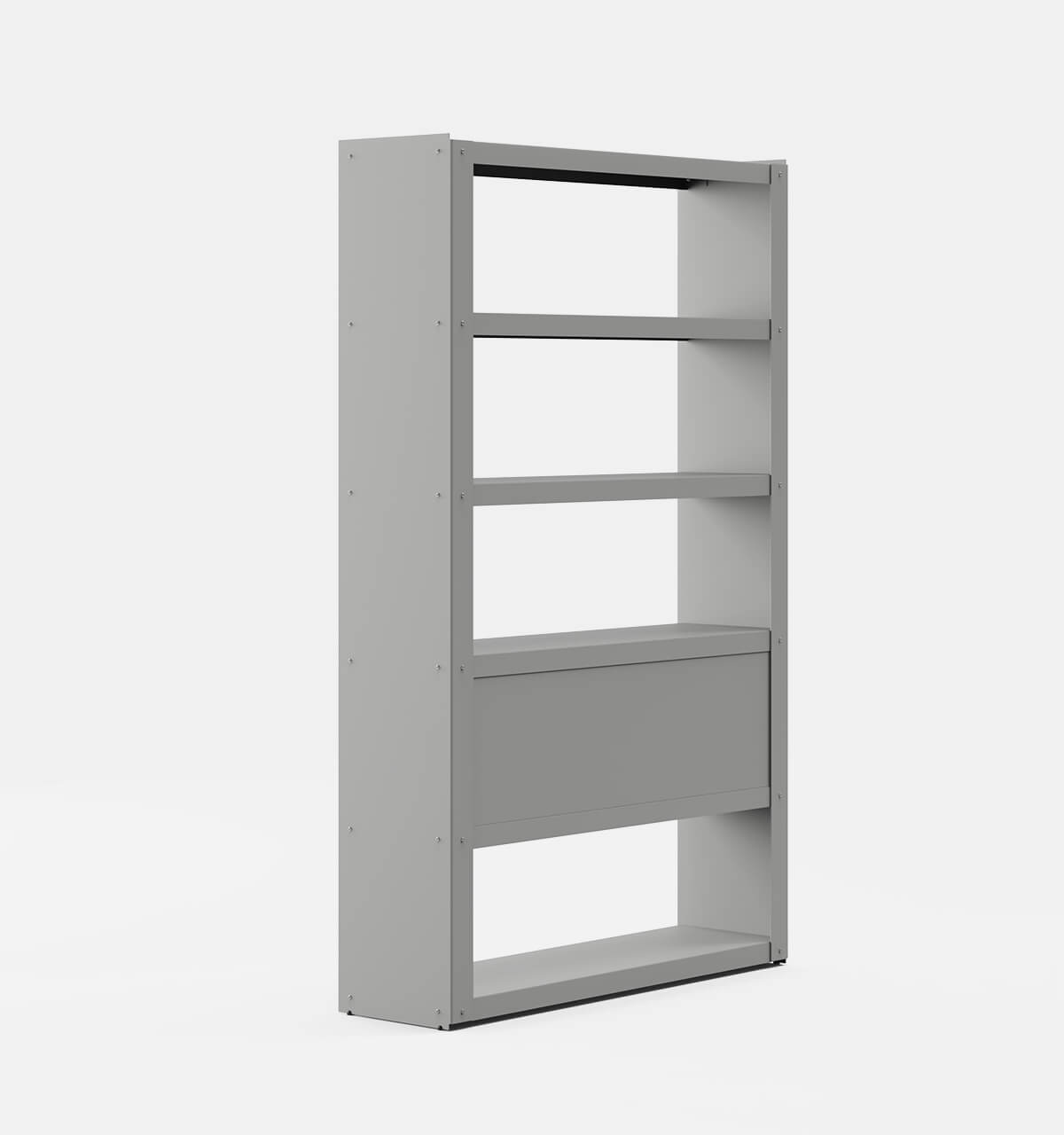 Plié Bookshelf 2 Doors Light Grey / 120 cm / 47 in