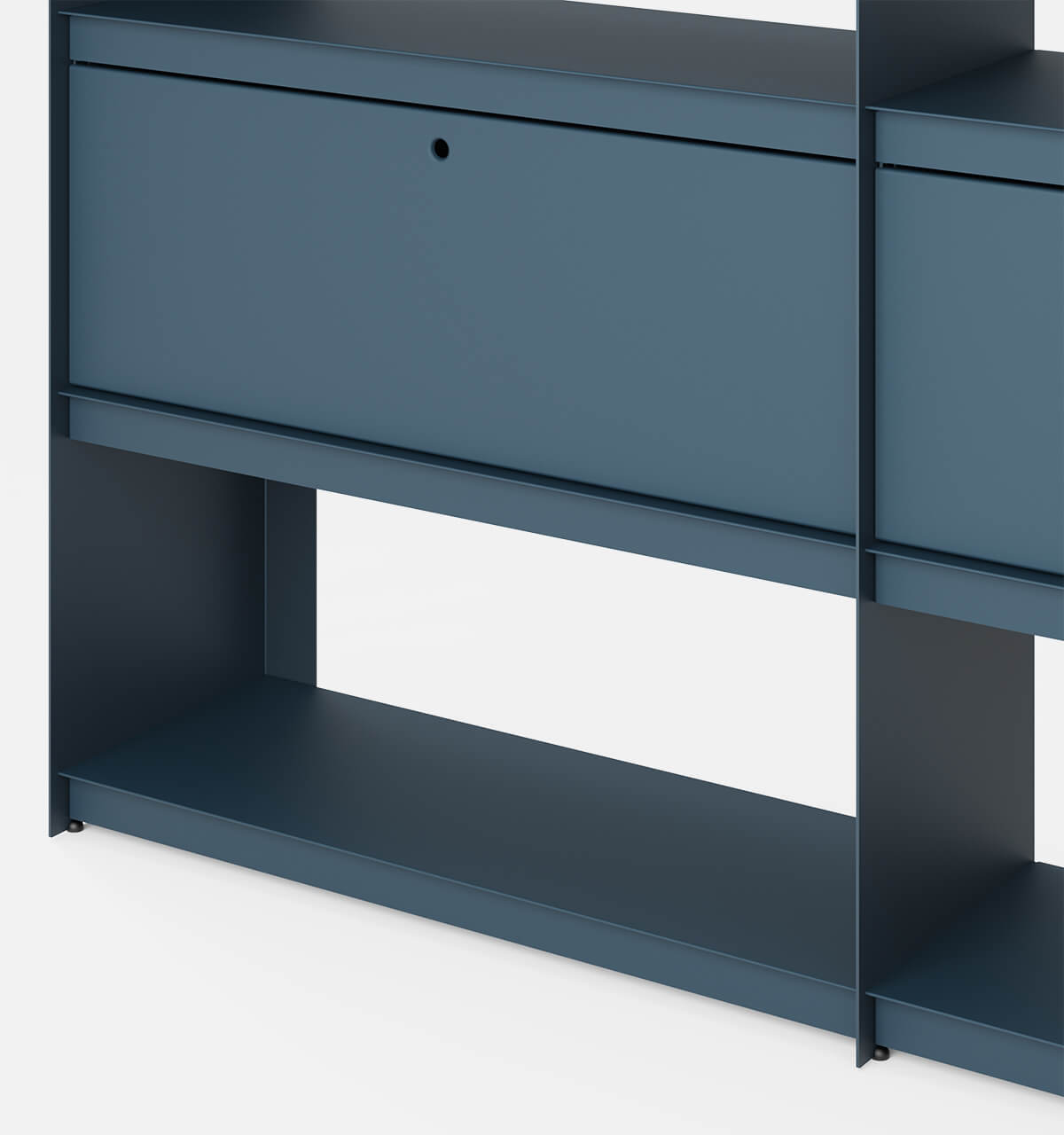 Plié Bookshelf Extension 2 Tall Drawers Midnight Blue / 180 cm / 70 in