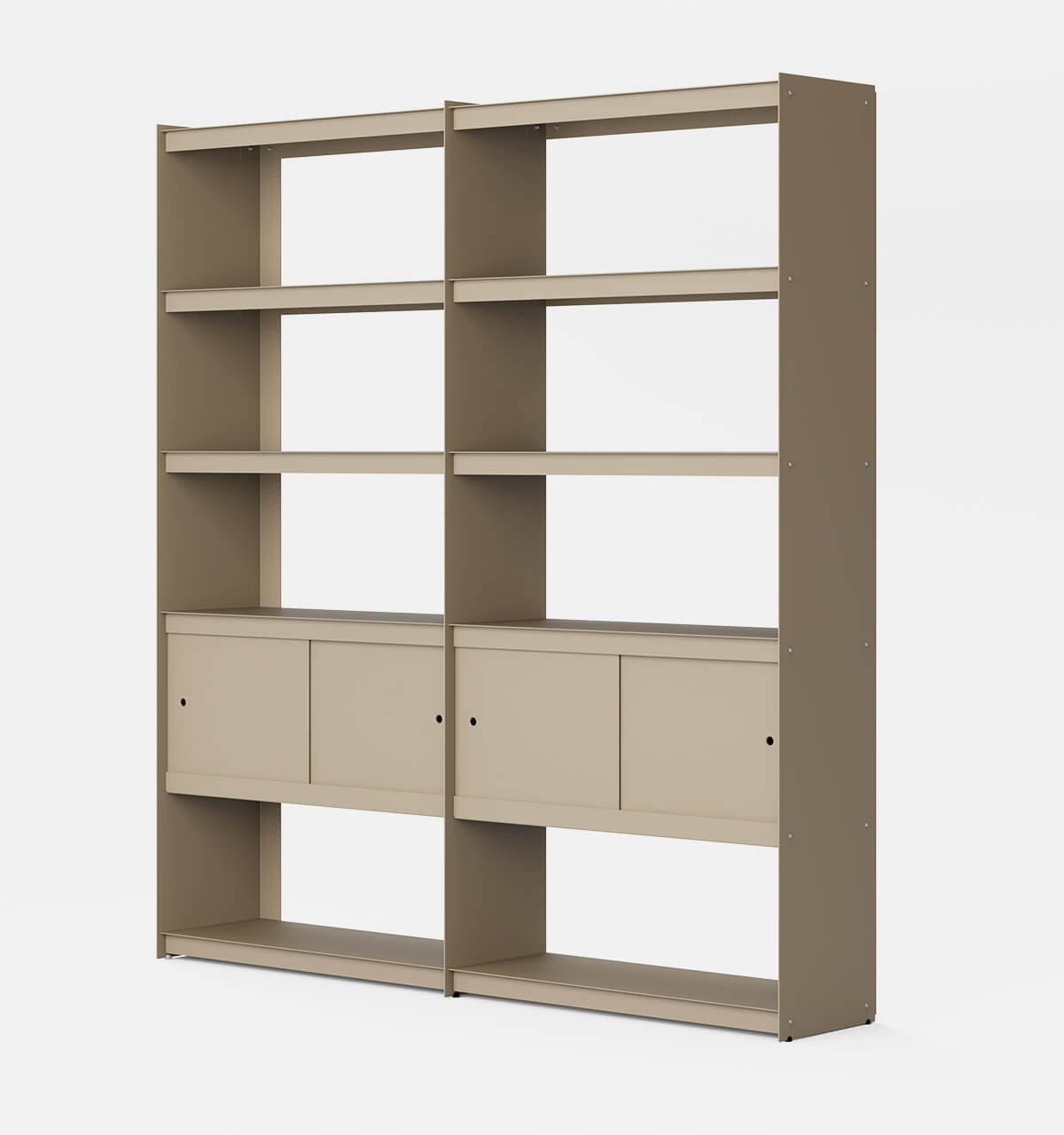 Plié Bookshelf Extension 4 Doors Beige / 180 cm / 70 in