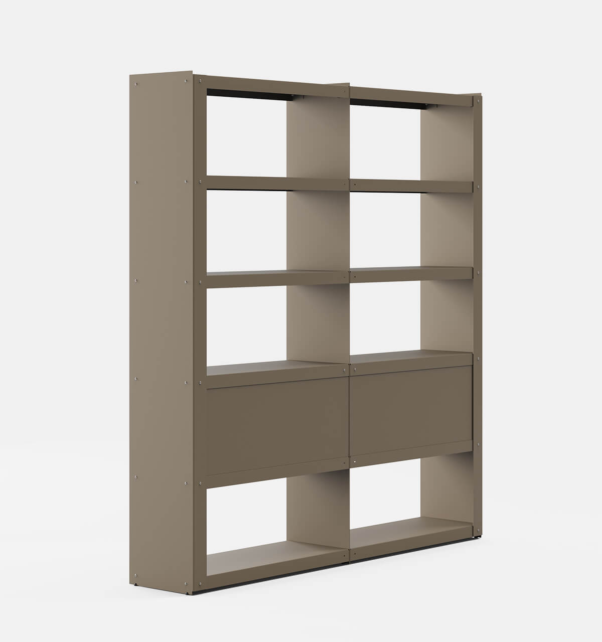 Plié Bookshelf Extension 4 Doors Beige / 180 cm / 70 in