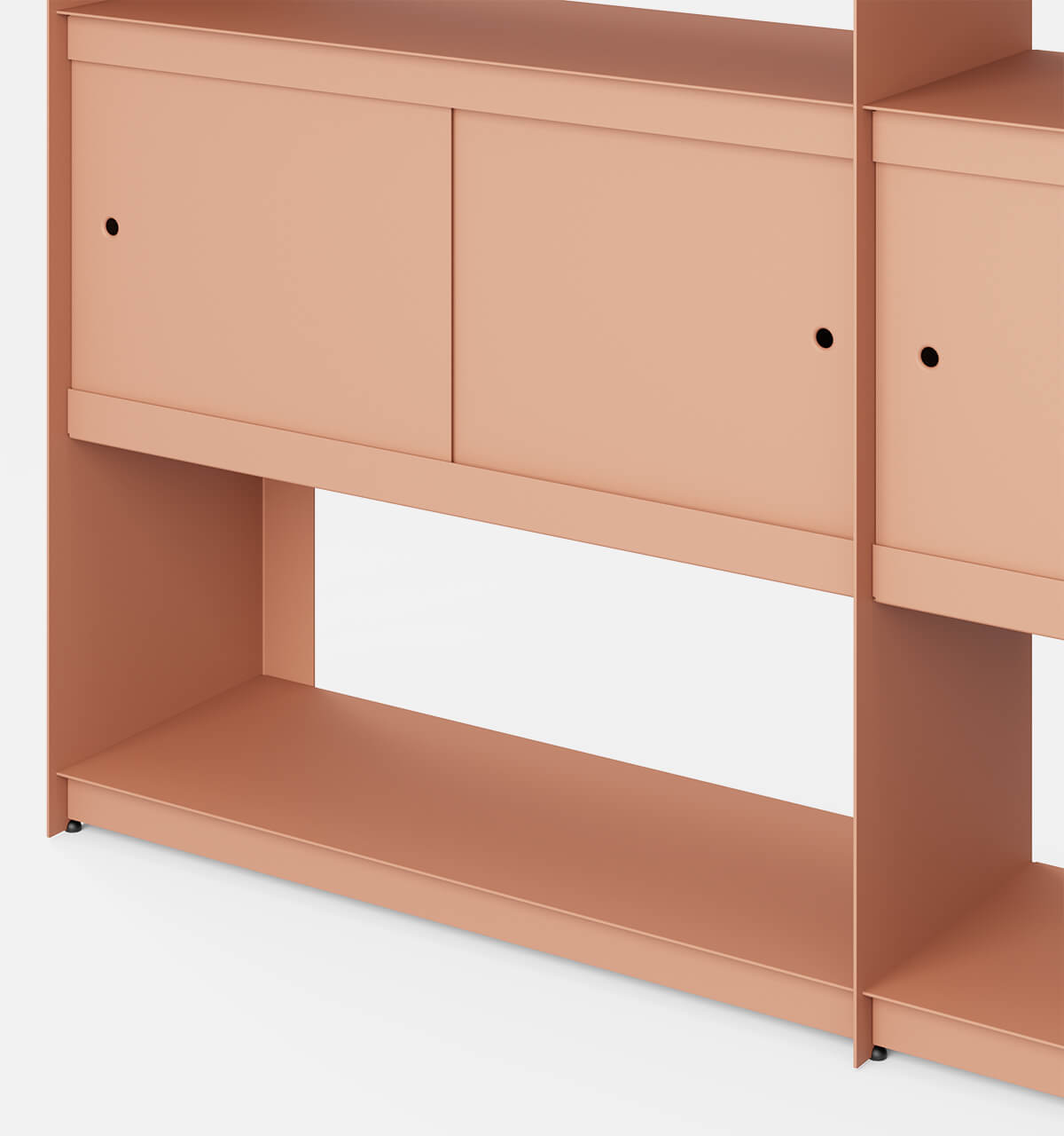 Plié Bookshelf Extension 4 Doors Coral / 180 cm / 70 in
