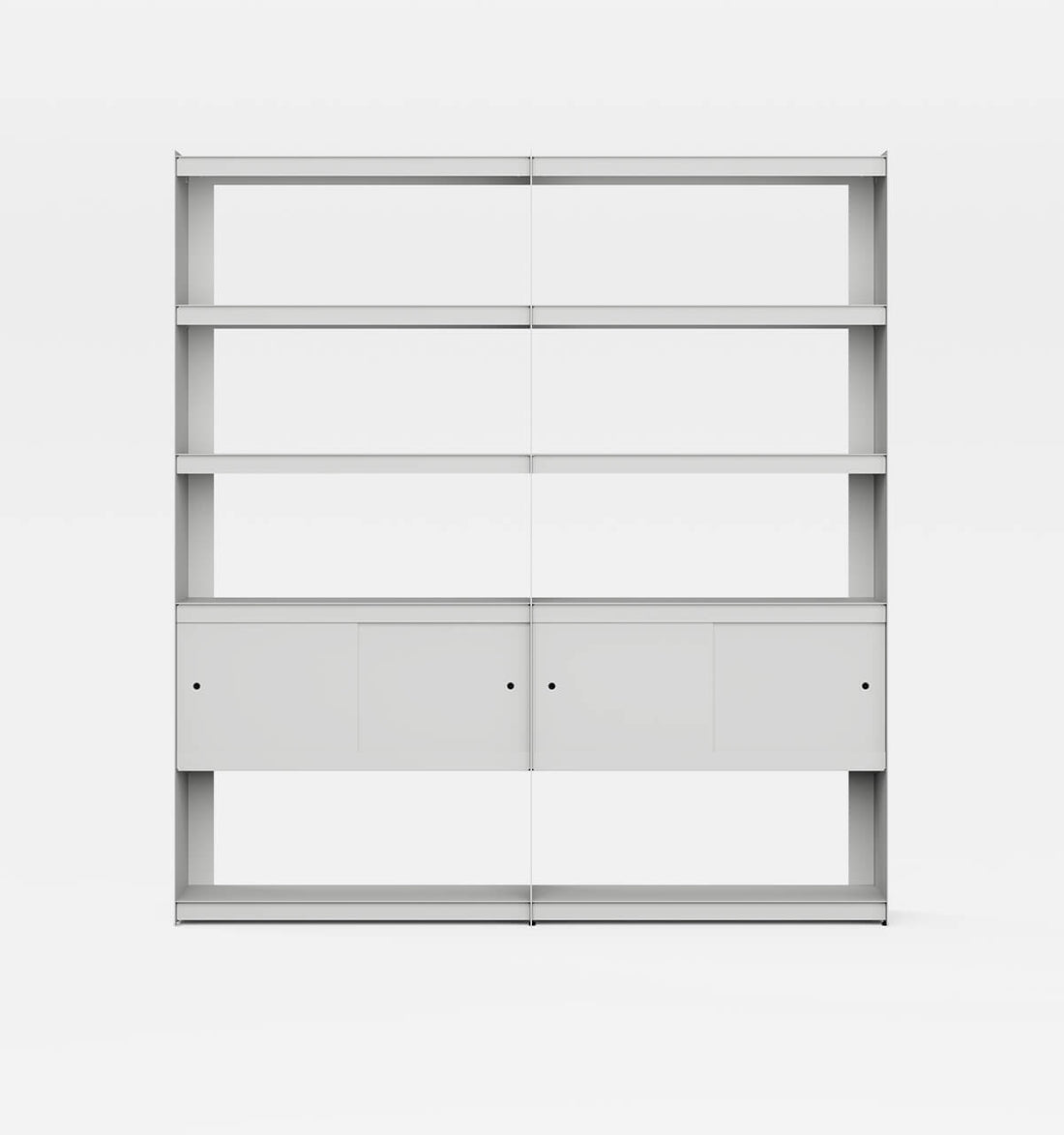 Plié Bookshelf Extension 4 Doors Light Grey / 180 cm / 70 in