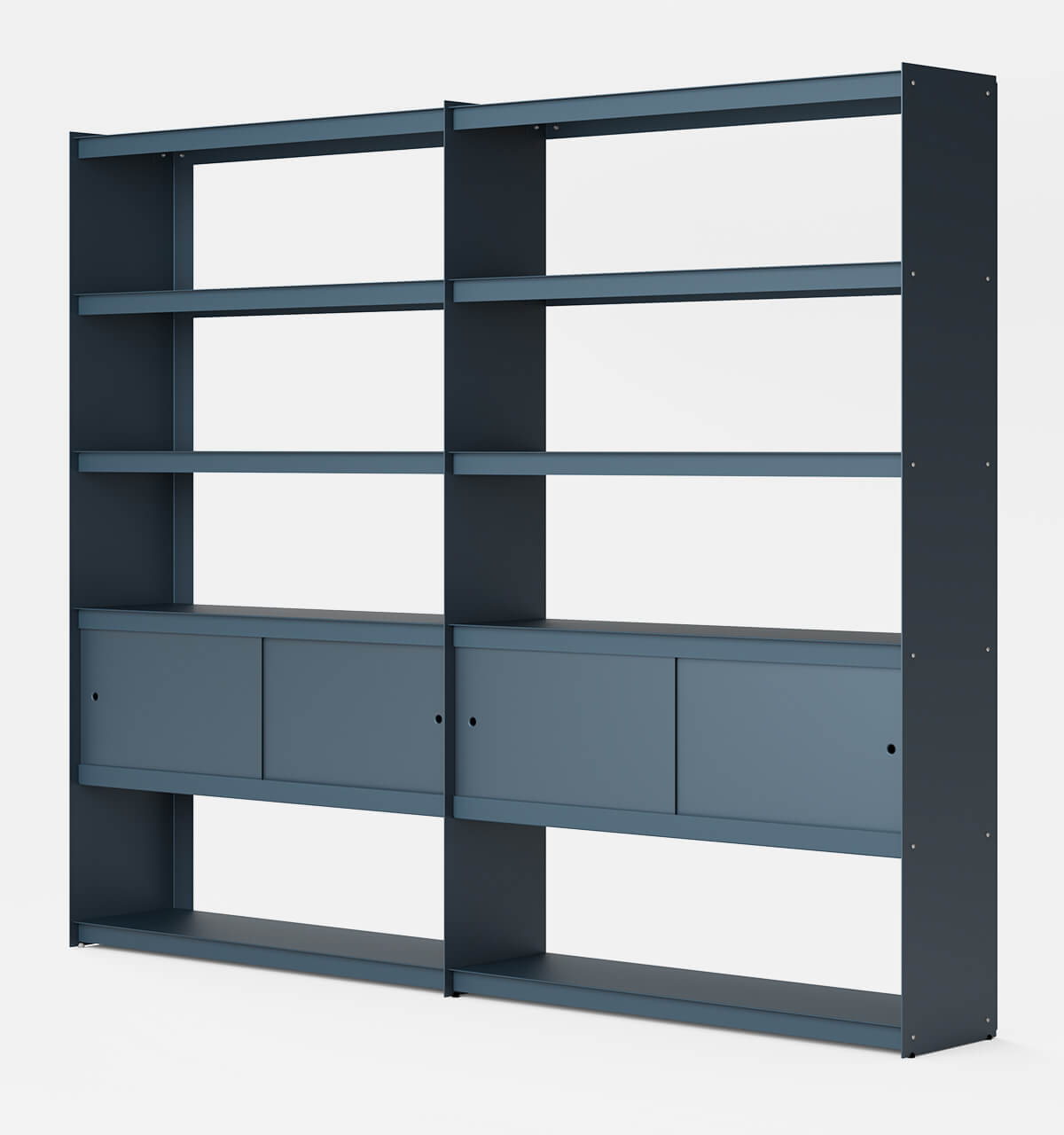 Plié Bookshelf Extension 4 Doors Midnight Blue / 240 cm / 94 in