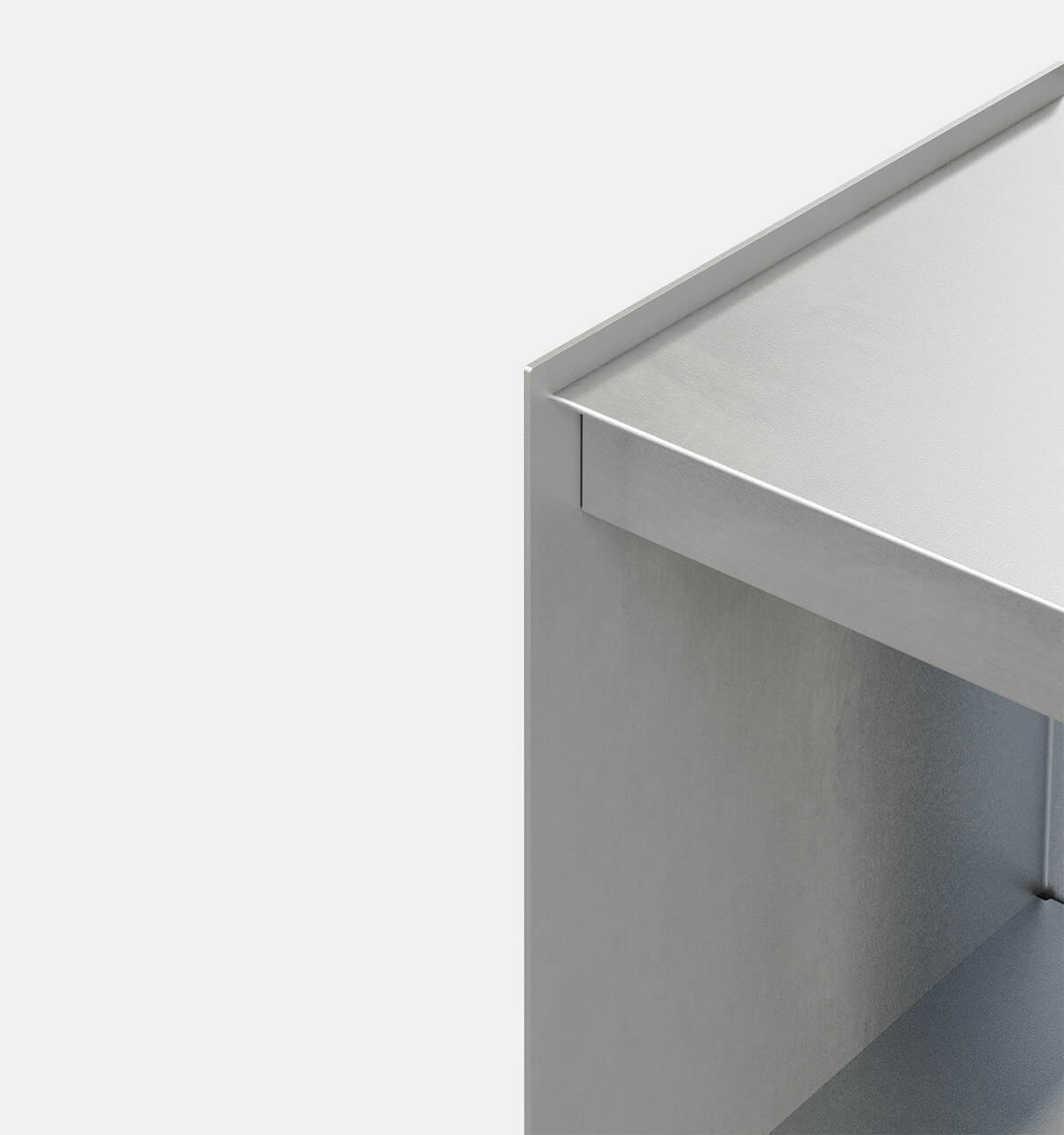 Plié Side Table Brushed Aluminium / 45 cm