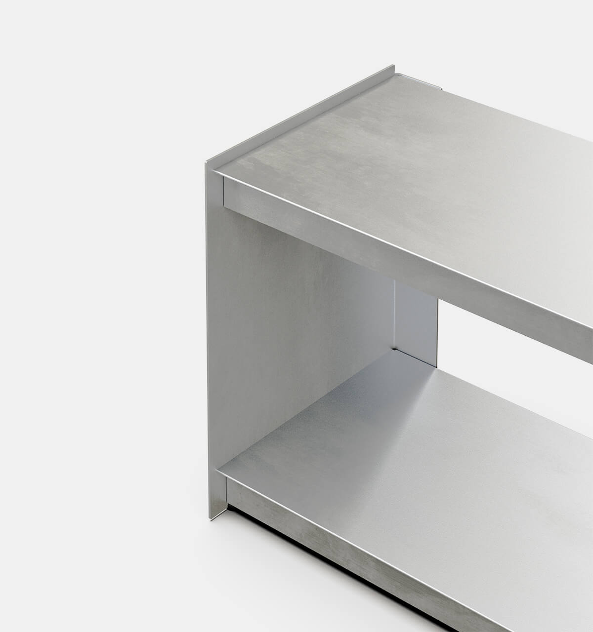 Plié Floor Unit Brushed Aluminium / 90 cm / 35 in