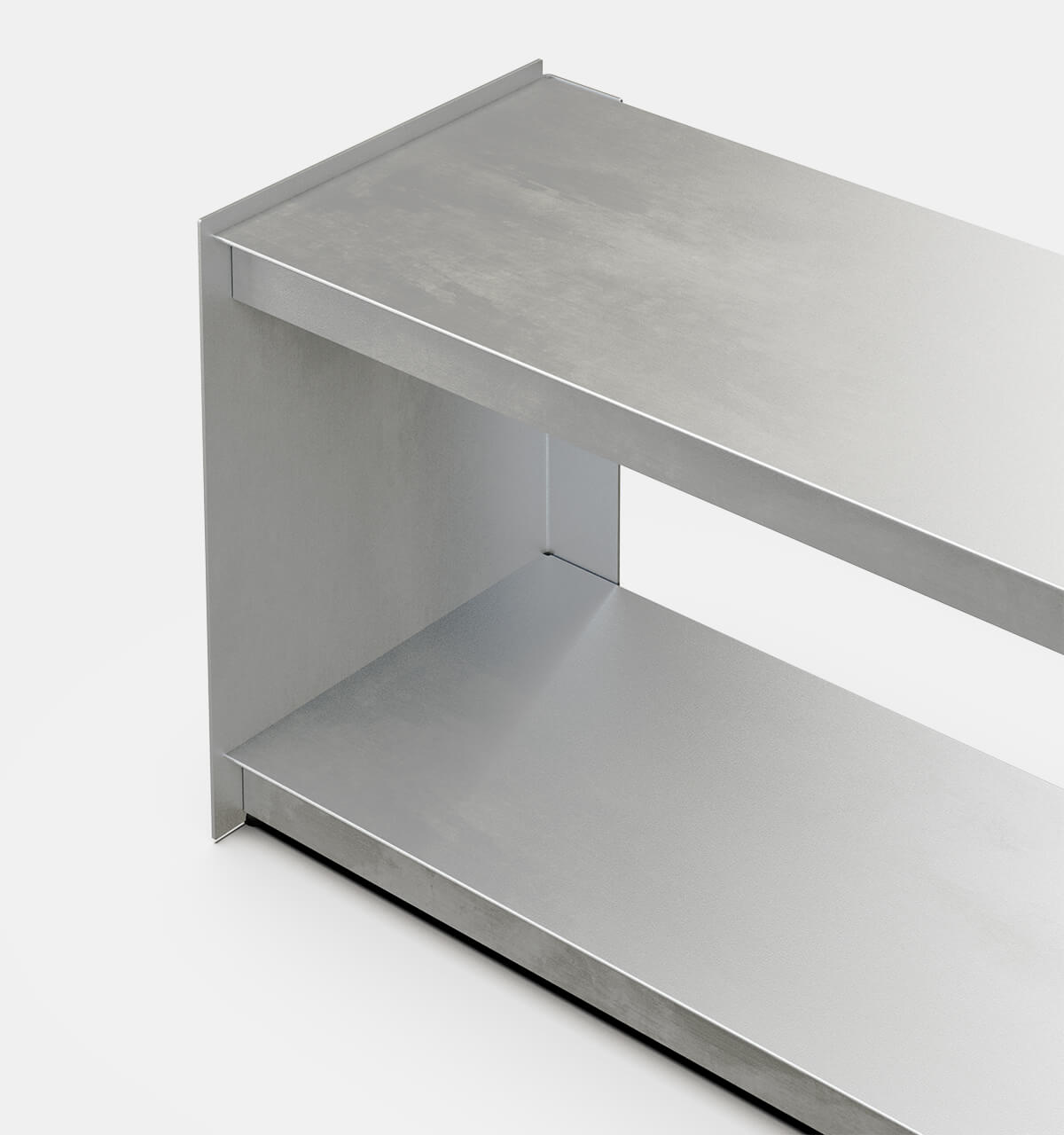 Plié Floor Unit Brushed Aluminium / 120 cm / 47 in