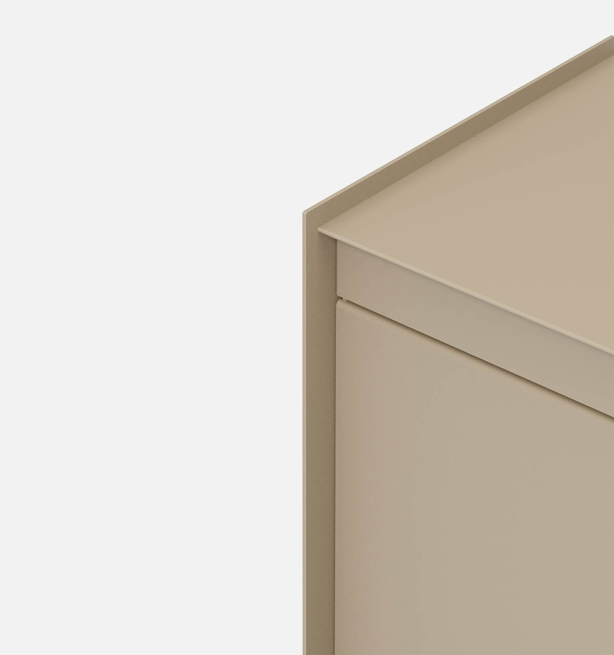Plié Side Table 1 Tall Drawer Beige / 45 cm