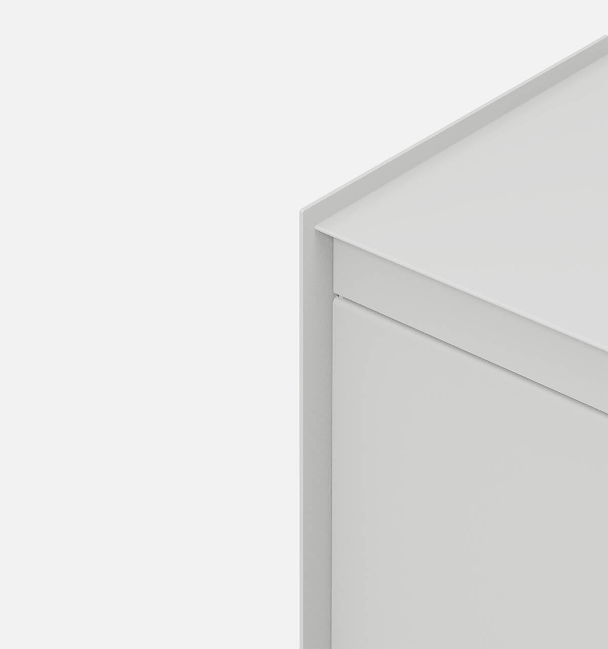 Plié Side Table 1 Tall Drawer Light Grey / 45 cm