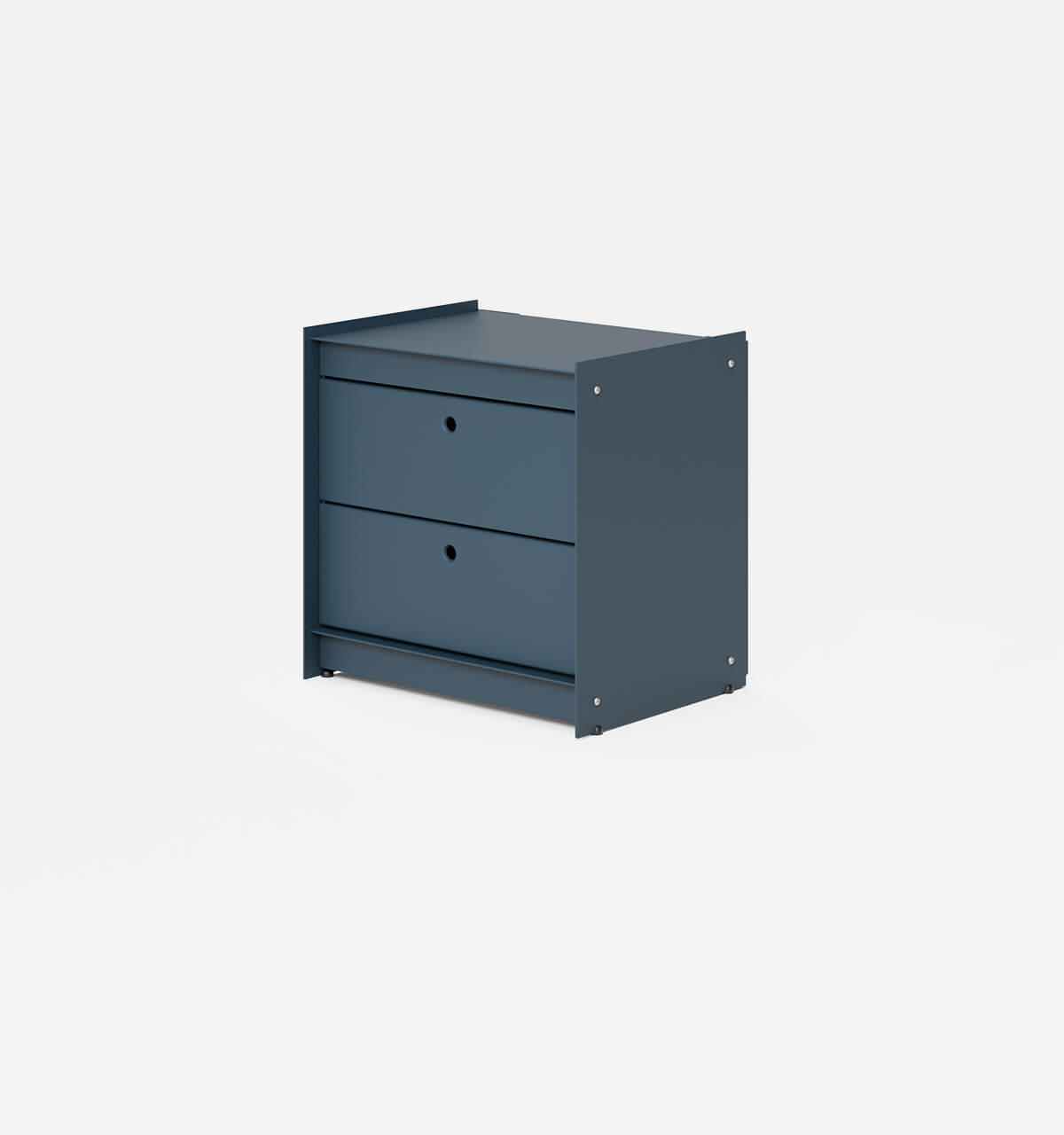 Plié Side Table 2 Short Drawers Midnight Blue / 45 cm