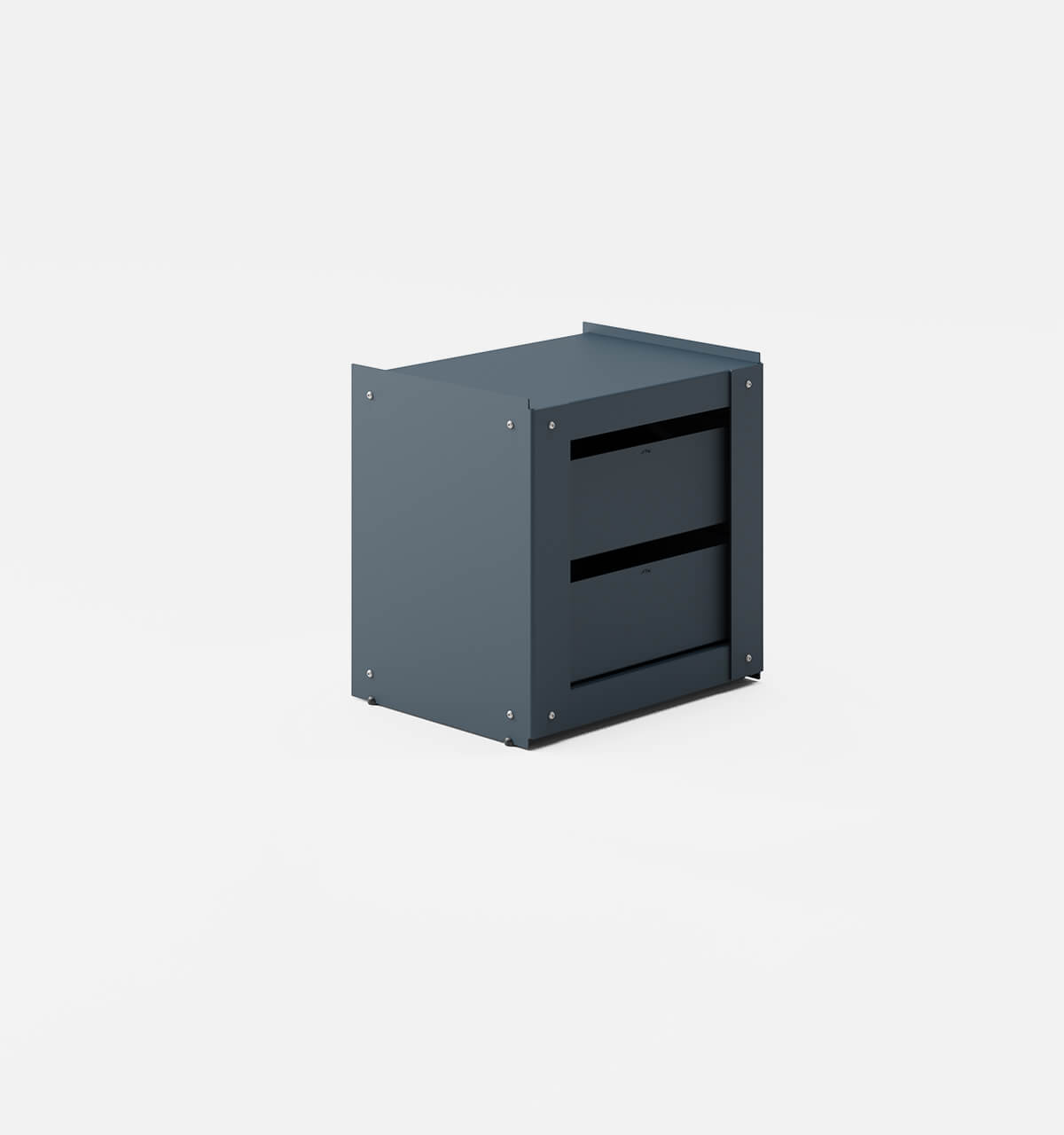 Plié Side Table 2 Short Drawers Midnight Blue / 45 cm