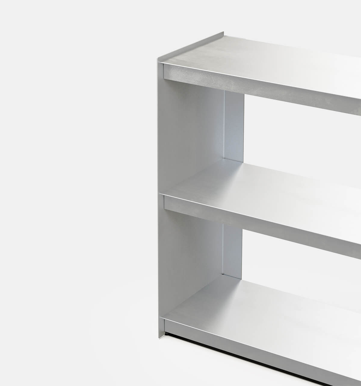 Plié Sideboard Brushed Aluminium / 90 cm / 35 in