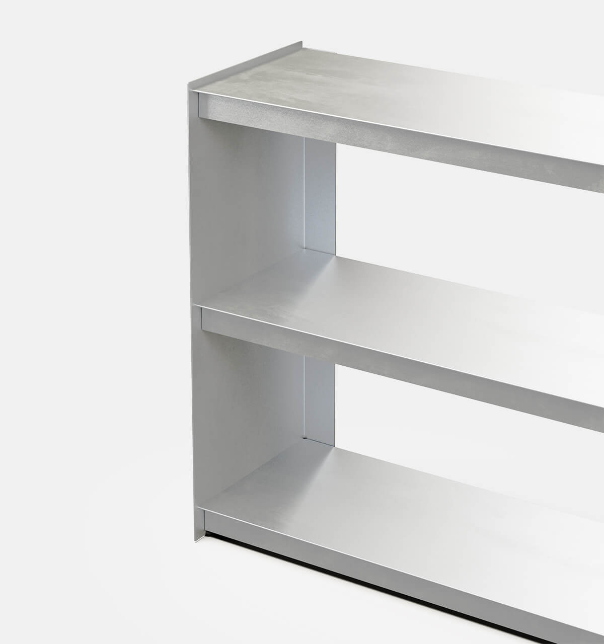 Plié Sideboard Brushed Aluminium / 120 cm / 47 in