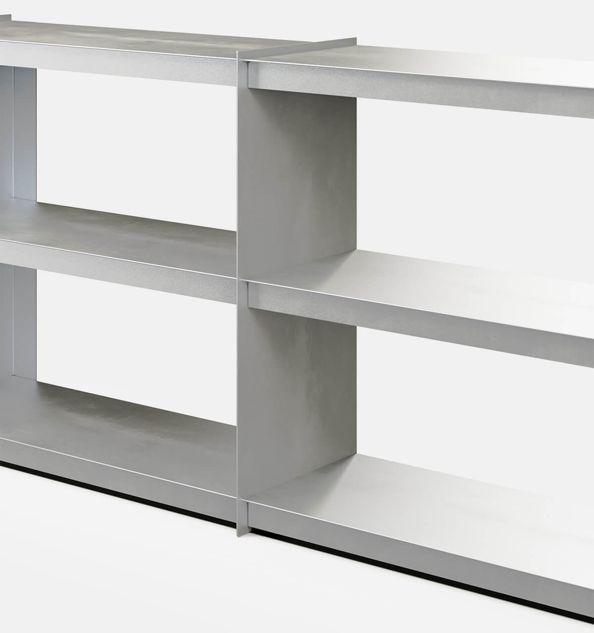 Plié Sideboard Extension Brushed Aluminium / 180 cm / 71 in