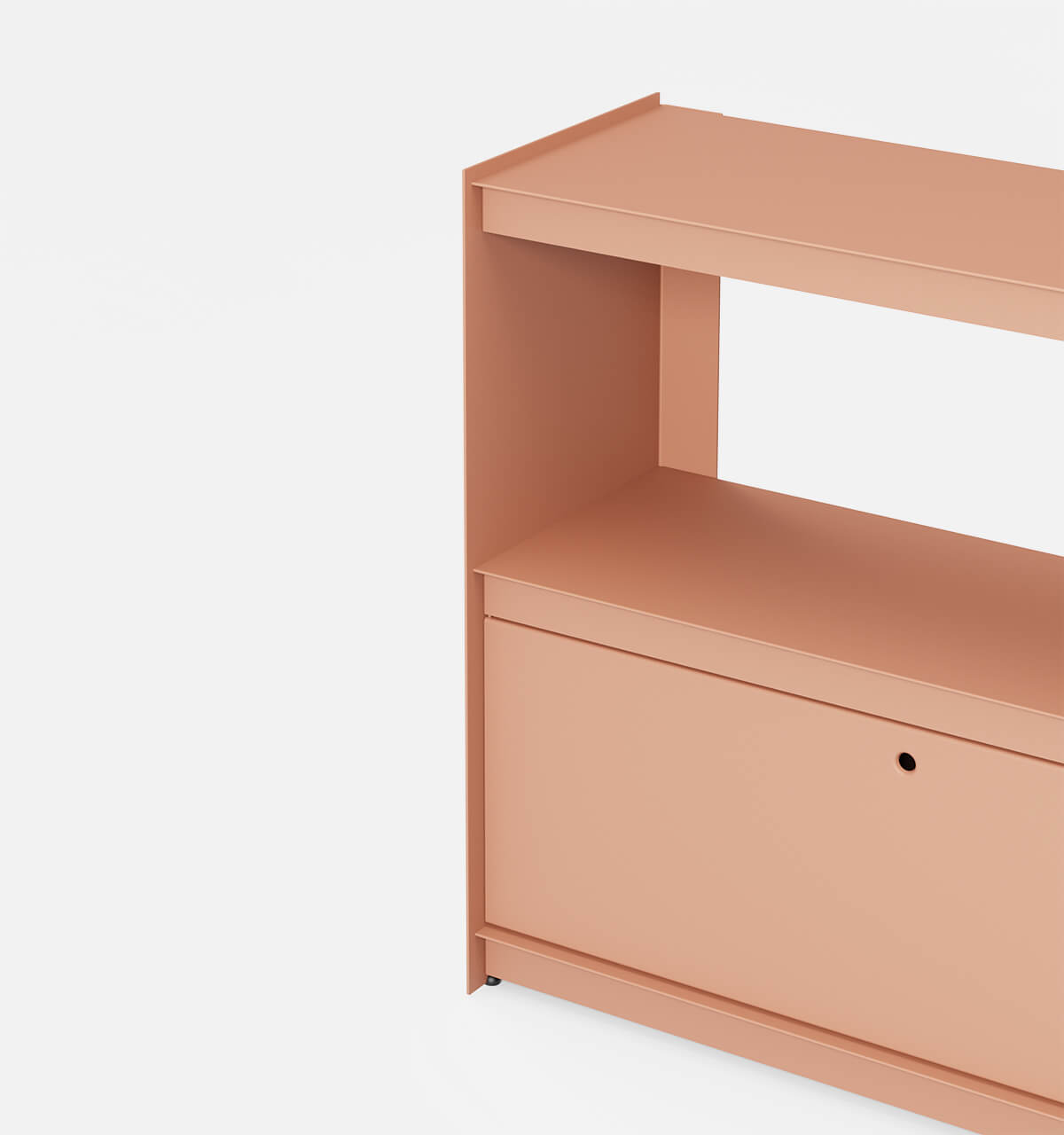 Plié Sideboard 1 Tall Drawer 90 cm / 35 in / Coral