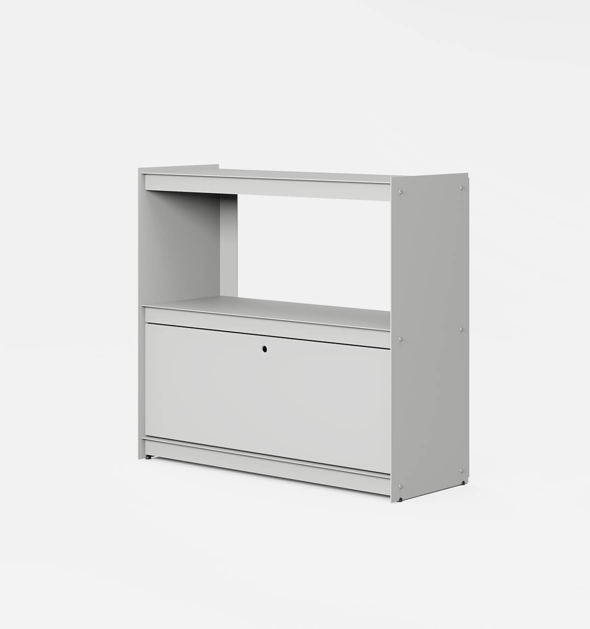 Plié Sideboard 1 Tall Drawer 90 cm / 35 in / Light Grey