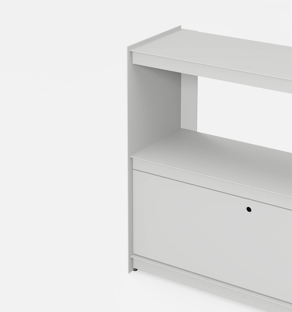 Plié Sideboard 1 Tall Drawer 90 cm / 35 in / Light Grey