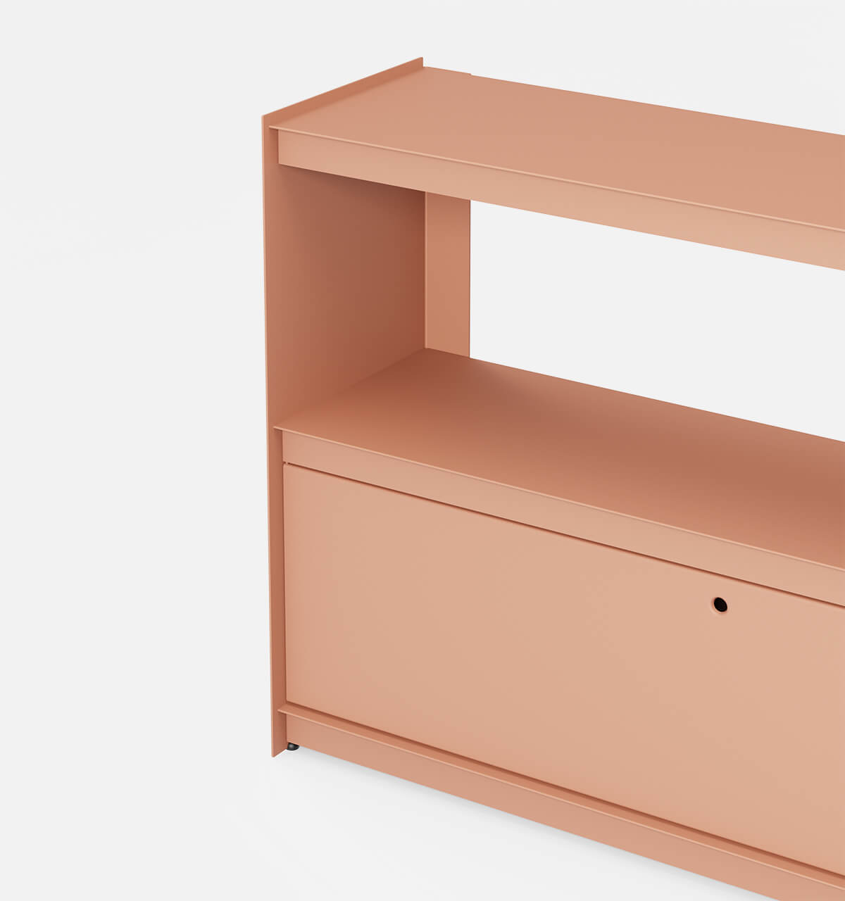 Plié Sideboard 1 Tall Drawer 120 cm / 47 in / Coral