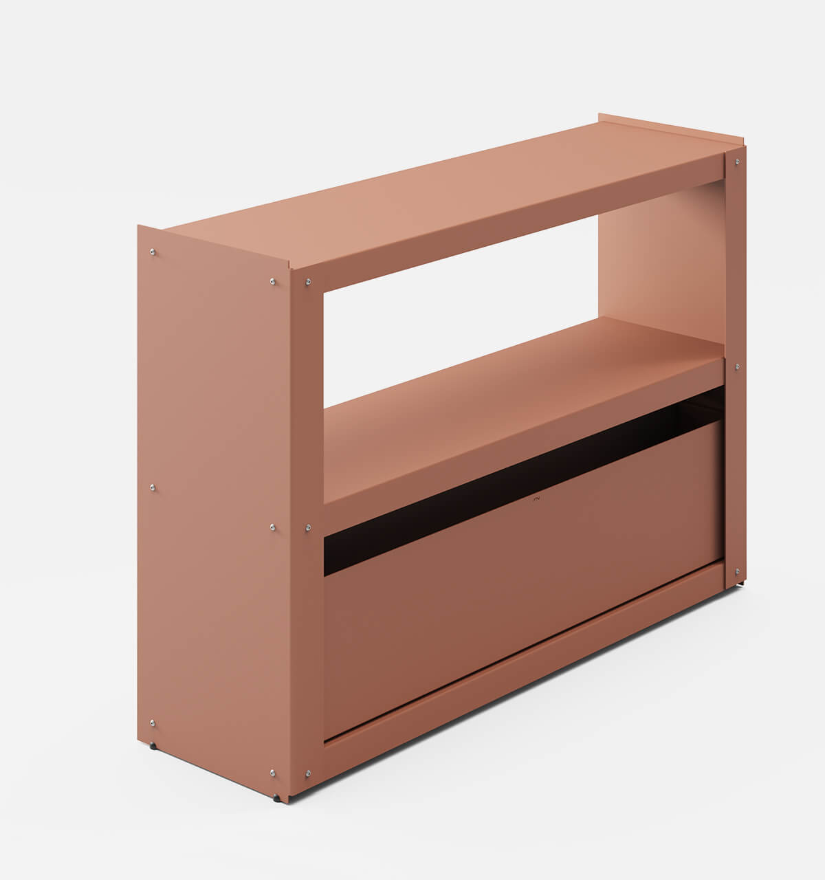 Plié Sideboard 1 Tall Drawer 120 cm / 47 in / Coral