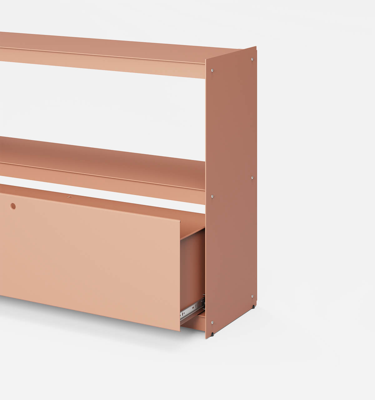 Plié Sideboard 1 Tall Drawer 120 cm / 47 in / Coral